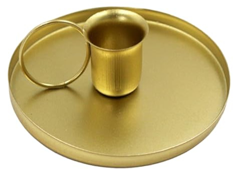 Porta Di A Candela - Supporto Per Candelali Affusolati Di Ferro, Stile Da Tè Con Manico | Accento Retrò Decorativo Per Tavolino Da Caffè, Soggiorno, Centrotavola E Decorazioni Per La Casa (10.