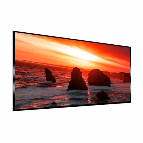 72 Fixed Frame Projector Screen. 1.3dB Gain, 4K Ultra HD 3D for Long Throw, Short Throw and Ultra Short Throw Projectors
