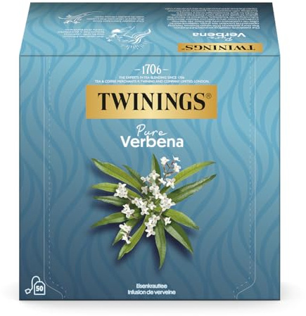 Twinings Kräutertee mit Eisenkraut PURE VERBENA - aromatischer Tee im Beutel - wohltuend leicht, beruhigend & enzündungshemmend (50 Teebeutel, 75g)