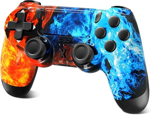 Suoxiom Wireless Controller for P4, Game Controller for P4/Pro/Slim/PC, Bluetooth Gamepad Joystick with Vibration Touch Panel, Upgraded Six-Axis Sensor, 3.5mm Audio Jack