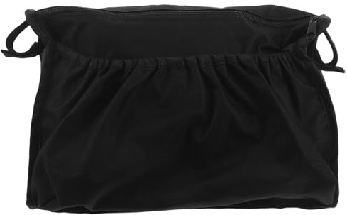 MUELODSIC Organizer per Passeggino Nero Oxford Resistente All’Acqua Borsa Porta Pannolini e Accessori Doppie Tasche Anteriori Grande Capacità per Uscita Ragazzo Ragazza Borsa