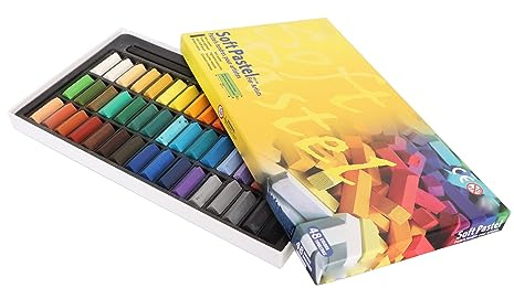 EIMSOAH 48 Färger Mjuka Pasteller Krita Layered Texture Lätt Att Blanda Blekningsresistent Idealisk för Traditionell Konstskapande Vuxenfärgning Mjuka Torra Konstnärspastellpinnar