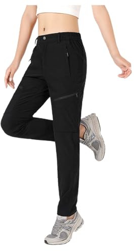 Luadnysin Pantalon Cargo Femme Pantalons De Randonnée Jambe Thermique Vêtement Souple Neige Culotte Softshell Chaud Casual Vacances Fluide Loisirs Streetwear
