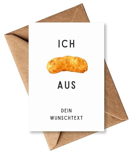 Personalisierbare Ich Flipp aus Grußkarte mit Wunschtext | geeignet als Geburtstagskarte, Gratulationskarte, Kommunion, Konfirmation, Hauskauf, Rente, Lehrer, Karte zum Bachelor Master Abschluss