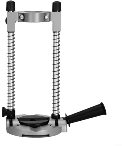Alanmoship Supporto per trapano angolare regolabile a 90° con staffa di posizionamento a 45°, gamma di morsetti da 40-50 mm, struttura in metallo, per foratura precisa e progetti di officina