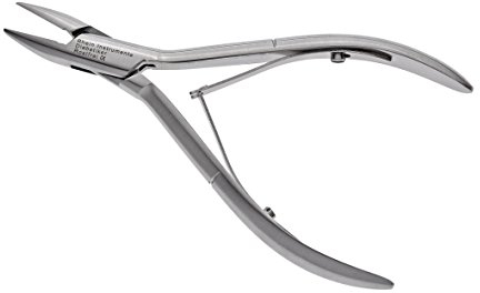 Fußnagelzange für Diabetiker-Nagelzange/Eckenzange für Diabetiker-Fußpflegeinstrument- Eckenzange abgerundet-Glattgriff-(10 cm)