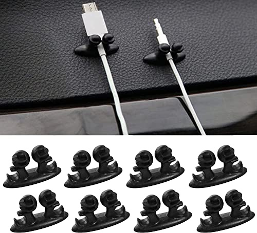 SYXZFZ Car Wire Cable Holder Tie Clip Organizer Adhesive Line Clasp Clamp USB Cable Clip Accessories 8Pcs/Lot