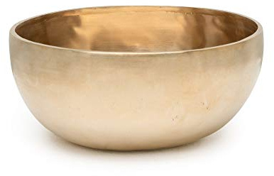 XDrum Therapeutische Klangschale Ton E - auf Ton E gestimmt - für Nabel-Chakra (Manipura) - Durchmesser: ca. 24 cm - Gewicht: ca. 1600 g - handgemachte Bronzelegierung aus Indien