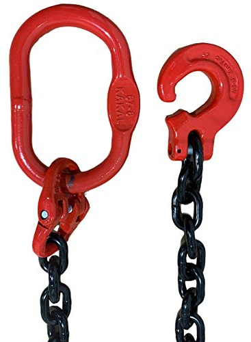 Forstkette Rückekette Chokerkette 8mm 4000kg 2-5 Meter Güteklasse 8 Rundstahlkette (3 Meter)