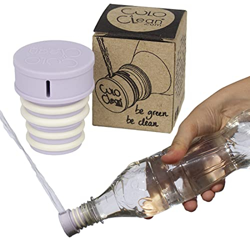 CuloClean Flaschenverschluss. Po dusche. Das diskreteste und kleinste mobile Reisebidet, für Periode, Intim-Dusche, ersetzt Feuchttücher und Dusch-WC. Spart Papiersanft (1pcs Lila)