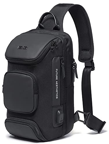 BANGE Sling Bag, Waterproof Crossbody Backpack, Shoulder Bag for Men