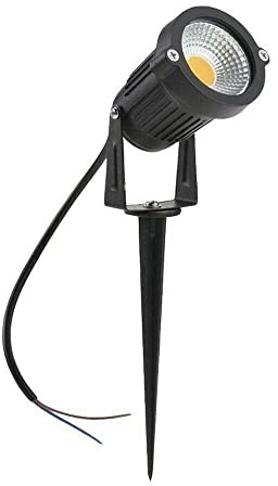 Kovalmax FARETTO LED 5 W PROIETTORE LUCE CALDA STAFFA PICCHETTO DA TERRA GIARDINO ESTERNO