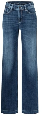 Mac - Damen 5-Pocket Jeans, Dream Wide Authentic (5439-90-0358L), Größe:W42, Länge:L30, Farbe:Cobalt Authentic wash (D574)
