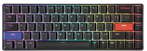 DrunkDeer G65 Rapid Trigger Mechanische Tastatur Magnetschalter Gaming RGB Kompakt 65% Größe Wired Ghost Protection Schwarz