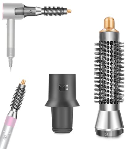 Chuancheng Petite brosse volumisante ronde 20 mm et adaptateur pour sèche-cheveux pour Dyson Supersonic HD01 HD02 HD03 HD04 HD08 Fixation pour Dyson Airwrap HS01/HS05