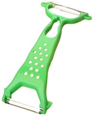 QOKLIYUI Éplucheur de Fruits et légumes à Double tête en Plastique, Facile à Nettoyer et Tranchant, pour la préparation des éplucheurs de Concombre, Carottes et Pommes de Terre, Vert