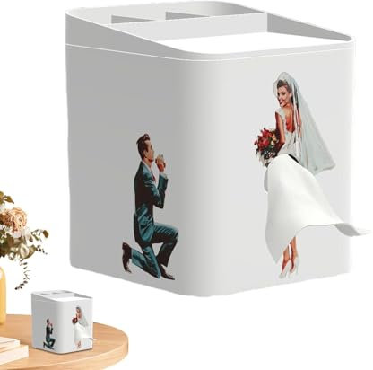 Qumiuu Lustiger Taschentuchhalter, Taschentuchhalter dekorativ | Vielseitiger Taschentuchbox-Organizer, Taschentuchbox-Abdeckung mit Aufbewahrung | Innovativer Kosmetiktuchhalter, Taschentuchspender