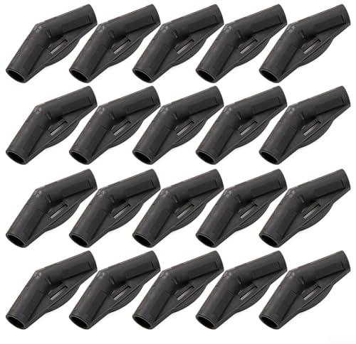 Praktisch und langlebig, fokussiertes Zeltstangen-Gelenk, 20 Stück Zelt-Reparatur-Zubehör, schwarze Stützstangenverbinder