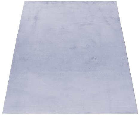 Stilvoll Günstig by ELMM Teppich Wohnzimmer Schlafzimmer Silber 240 x 340 Unicolor - Einfarbig Hochflor