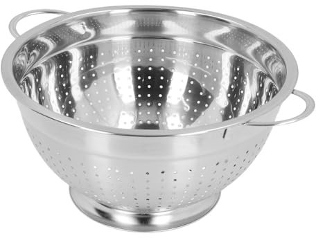Panier à Passoire en Acier Inoxydable, Bol de Passoire de Cuisine Polyvalent pour Pâtes, Légumes, Légumes, Bol d'égouttage - Support en Métal de 28 Cm / 1 Po - pour Usage
