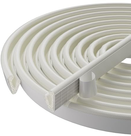 6M V-Förmige Türdichtung Dichtungsband Selbstklebend,Schaumstoff Schalldämmung Dichtband,Türrahmen Fensterdichtung Abdichtungsband Wasserdicht,Door Seal Zugluftstopper für Türen Fenster,Weiß
