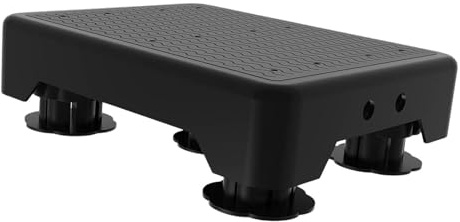 Gralara Marchepied réglable pour adultes et enfants, marchepied antidérapant pour baignoire, Noir