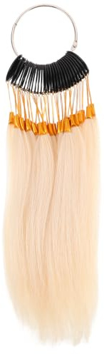 SILENRADAWN Nuancier de Couleurs Cheveux Naturels pour Pratique de Teinture et Coiffure Créative en Cheveux Humains Blanc Anneaux Précis et Polyvalents