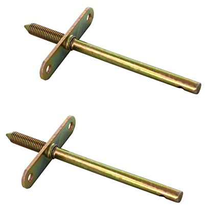Amig - Pack de 2 Supports Cachés pour Étagères | Acier | Barre Filetée | Bichromaté | Dimensions : 150 mm | Pour Accrocher des Étagères, des Armoires ou des Étagères Flottantes | Inclut la Visserie