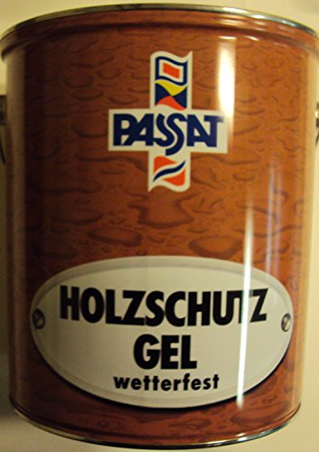 Passat Holzschutzgel, Farbton Nussbaum / 5 L/Speziallasur auf Lösemittelbasis v. Holzfachhandel/tropft nicht/für höchste Ansprüche