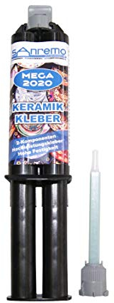 10x MEGA 2020 Keramikkleber 25ml + 10 Mischdüsen 2-Komponenten-Kleber