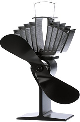 Ecofan AirMax, Ventilateur de poêle à Bois à Chauffage de Style Classique, 175 pi³, 812EUXBX, Grand Format, 9 po, Noir