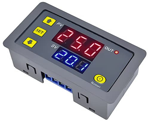 iHaospace 12V Zeitrelais 12 Volt Zeitschaltuhr Relais Aussenbereich 10A Digital Nachlaufrelais Einstellbar Zeitschaltuhr Countdown Timer Einschaltverzögerung mit LED-Anzeige