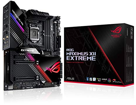 ASUS ROG Maximus XII Extreme Z490 (WiFi 6) LGA 1200(Intel 10th Gen) EATX Gaming Motherboard (16 power stages, 10 G & Intel 2.5G LAN, Fan Extension Card & ThunderboltEX 3-TR Card, 2” Livedash OLED)