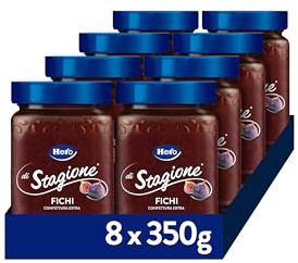Hero di Stagione, Confettura Fichi, 8 Vasetti da 350 gr, Marmellata con Frutta di Stagione, Frutta di Alta Qualità, Metodo Tradizionale
