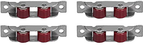 4 Juegos de Rodillos para Ventanas Correderas y Deslizantes, Kit de Repuesto con Doble Rueda en Tándem y Tornillos Incluidos