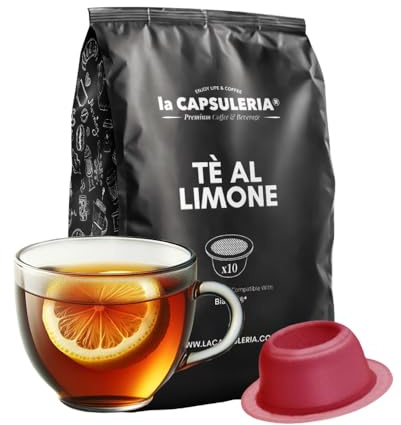 TE' AU CITRON DOUCE (80 Capsules) compatible avec Bialetti (également avec modèle Gioia et machines avec puces)