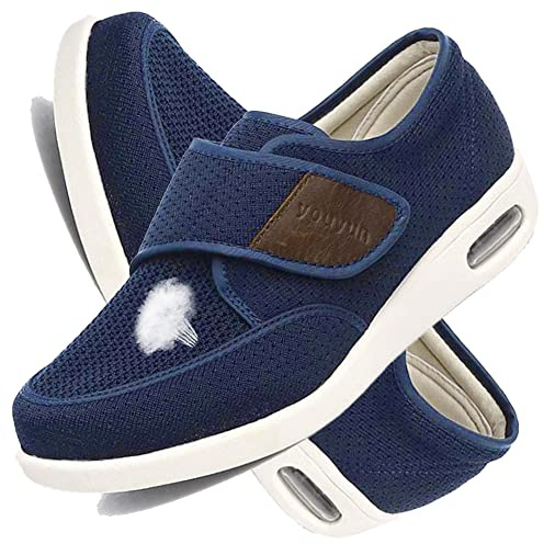 Aocase Zapatillas Juanetes Mujer Calzado Diabeticos Hombre Zapato Juanete Zapatillas Mujer Ancho Especial Calzado para Fascitis Plantar Zapatos Osteoartritis Pies Anchos,Azul,39EU