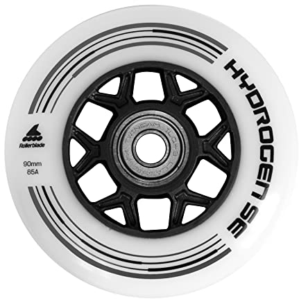 Rollerblade Unisex – Erwachsene 90MM/ILQ9 Wheel/Bearing HYDROGEN SE (8PCS) Rollen, Weiss