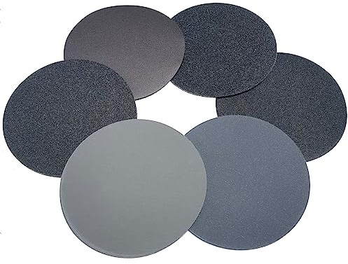 Tonmp 30 PCS 7 Inch Hook-and-Loop Sanding Silicon Carbide Discs Sandpaper - 5 pcs Each of 80 120 240 400 1000 and 2000 Grits Wet/Dry Sander Paper for Random Orbit Sander