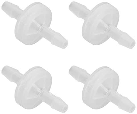 12pcs Aquarium Check Valve 4mm One Way Valve,12pcs Aquarium Check Valve 1 Way Check Valve Ozone Resistance Oil Resistant Air Valve PP Check Valve for Fish Tank Chemical Industry (4mm)