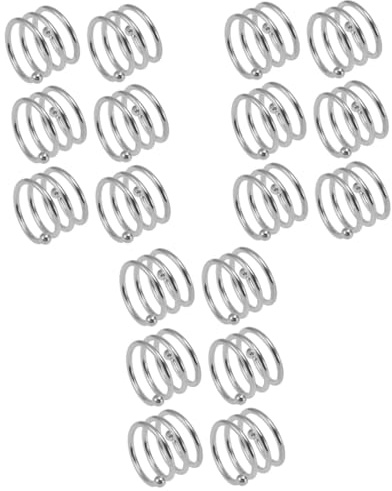 HEMOTON 18 Piezas servilleteros de Boda sostenedores del Anillo de servilleta Aro de servilleta para Bodas Aro de servilleta de Plata servilleteros Tipo Resorte Hebilla de servilleta