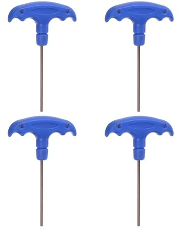 QUARKZMAN 4 Piezas de Llave Hexagonal en Forma de T con Mango en Forma de H de 2.5 mm, Fabricada en Acero S2, Herramienta de Reparación de Llave Hexagonal Interna