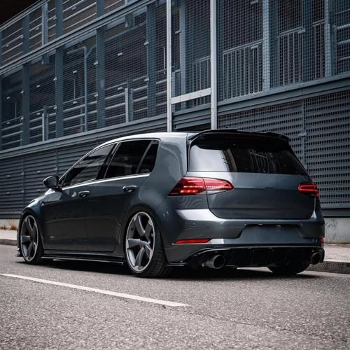 DZSJUNCHENSM Spoiler Arrière Kit Carrosserie Noir Brillant Style Maxton Aileron Toit Arrière pour VW pour Golf 7 7.5 R GTI GTD 2009 – 2020 Becquet Arrière