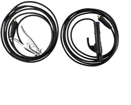 Cavo saldatore con morsetto di messa a terra da 300 A, materiale rame+ABS, per macchina inverter per saldatura MMA (16ft / 5 m)