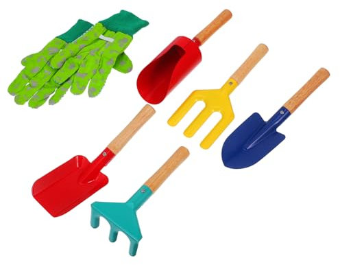 KONTONTY Ensemble Doutils De Jardinage pour Plantation Pelle De Jardin Truelle Fourche pour Activités De Jardinage pour Garçons Et Filles
