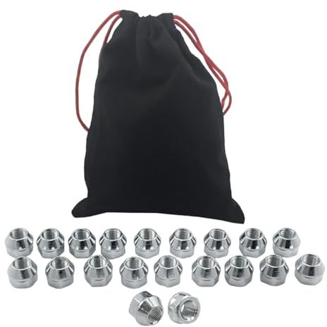 Hajus 6011027 20x Satz Radmuttern Stahlfelge M12 x 1,25 Vorne 361814A0A2 kompatibel mit Nissan Opel Suzuki SX4 Mazda