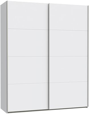 Homely | Armario de Puertas correderas DOMY 170 | Acabado Laminado sintético Color Blanco Mate | Medidas 170x61,2. Altura 210 cm. | Diseño Funcional
