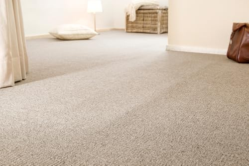 andiamo Teppichboden Brian aus 100% Polyester- Meterware für Wohnbereich und Schlafzimmer - 400 x 450 cm Hellbeige