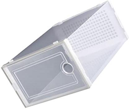 HEALSOPTHY 2 Piezas Caja Transparente para Almacenamiento de Zapatos Unidades Diseño Tipo Cajón Extraíble Plástico PP Grueso y Resistente Organización Práctica para Armarios y Zapateras