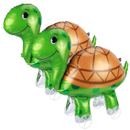 Ballon Turtle,3D Turtle Foil Ballon Debout Géant Animal Ballons Ballon Gonflable 4D en Forme de Tortue Decoration Anniversaire Jungle Décoration d'Anniversaire d'Enfant